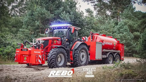 John Deere 6R: el tractor con 300 CV del cuerpo de bomberos alemán