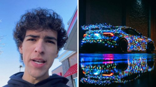 'You Should’ve Used Clear Tape': Man Gets $100K Brand-New Corvette. Then He Spends 9 Hours Putting 2,500 Christmas Lights On It