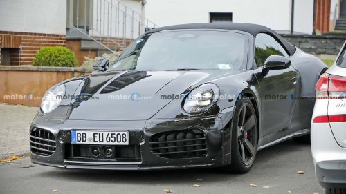 Porsche 911 Turbo Touring Cabrio (2026) als Erlkönig erwischt