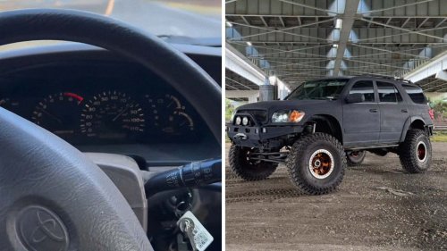 Toyota 4x4 Goes 80mph on the Highway. Then the Driver Notices Something Scary About the Steering Wheel