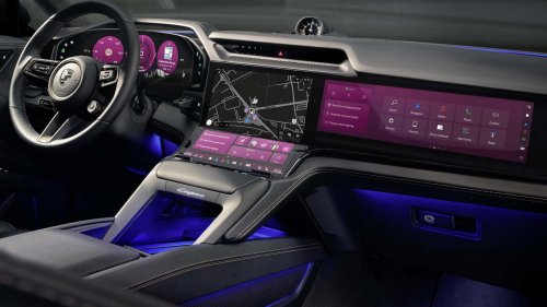 El interior del Porsche Cayenne eléctrico es una oda a las pantallas