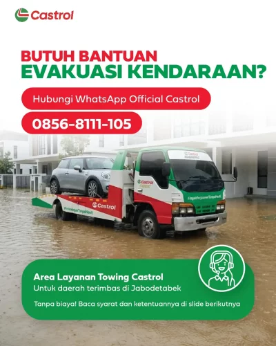 Layanan Darurat Mobil Mogok Saat Banjir? – CASTROL CARE SIAGA SIAPKAN TOWING GRATIS