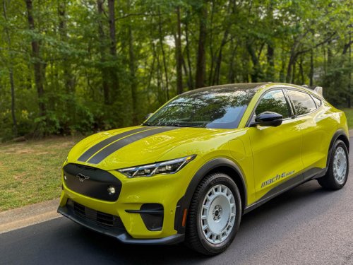 I drove Ford's Mustang Mach-E Rally. It looks like a life-sized Hot Wheels toy but is actually a fantastically fast electric SUV.