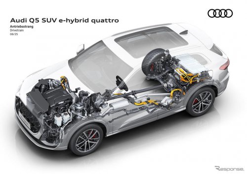 アウディ『Q5』新型にPHEV登場、バッテリー45%大容量化…EV航続は100kmに
