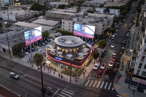 Photos show the Tesla Diner's grand opening in Hollywood, which Elon Musk has been teasing for years