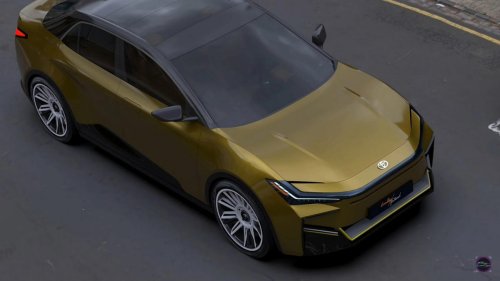 【新型カローラ】大胆レンダリング公開！鋭角フロントと未来的フォルムに注目