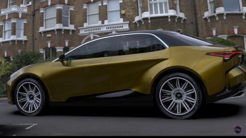 【新型カローラ】大胆レンダリング公開！鋭角フロントと未来的フォルムに注目