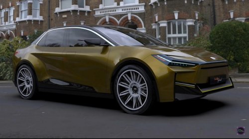 【新型カローラ】大胆レンダリング公開！鋭角フロントと未来的フォルムに注目