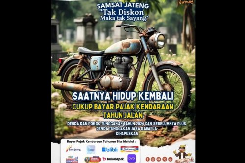 Tutup Buku Pemutihan Pajak Kendaraan, Pemprov Jateng Cuan Rp 333,9 Miliar