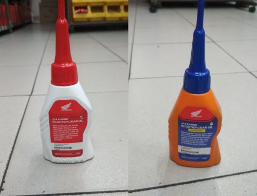 Perbedaan Oli Gardan AHM Oil Botol Putih dan Oranye Buat Motor Matic