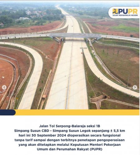 Proyek Jalan Tol Baru di Tangerang Dilanjut, Panjang 39,4 Kilometer Senilai Rp 30 Triliun