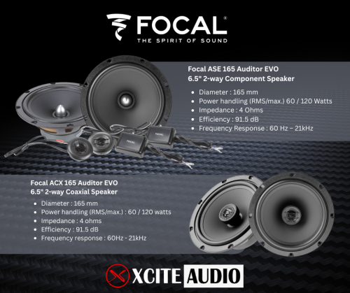 Upgrade your car audio performance with speaker kits from Xcite Audio – only RM1.2k; Focal, Infinity, Alpine