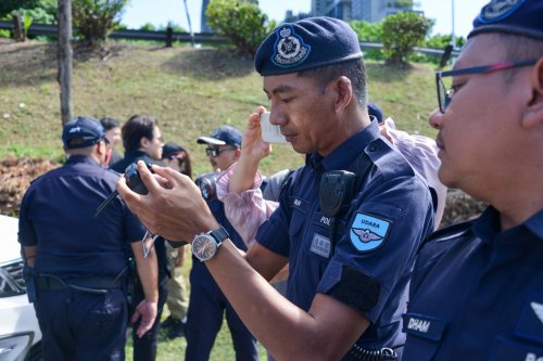 PJ police monitor Federal Highway traffic with drone