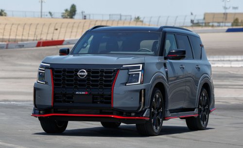 2026 Nissan Patrol Nismo – tuned Armada gets 460 hp; sports air suspension, exhaust; red pinstripe bodykit