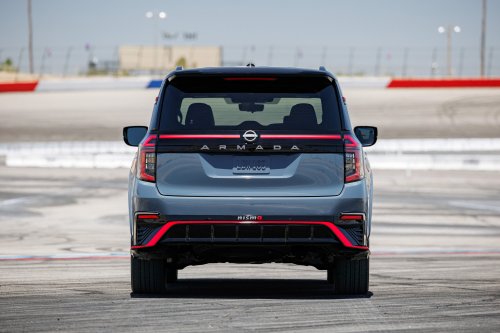 2026 Nissan Patrol Nismo – tuned Armada gets 460 hp; sports air suspension, exhaust; red pinstripe bodykit