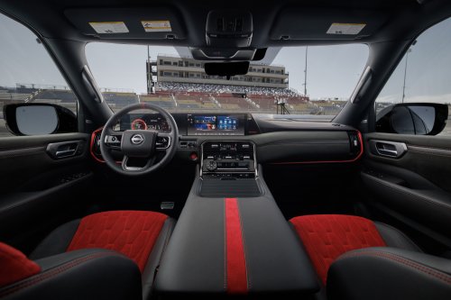 2026 Nissan Patrol Nismo – tuned Armada gets 460 hp; sports air suspension, exhaust; red pinstripe bodykit