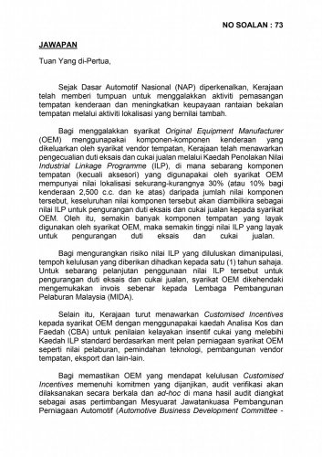 Malaysian auto industry to move from “Customised Incentives” to a fixed, fair tax system in Oct – MAA