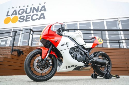 Rainey rides Y-AMT equipped Yamaha XSR900 GP