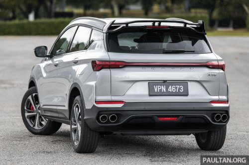 2025 Proton X50 facelift – full gallery of Flagship variant with big spoiler, two-tone interior, sunroof