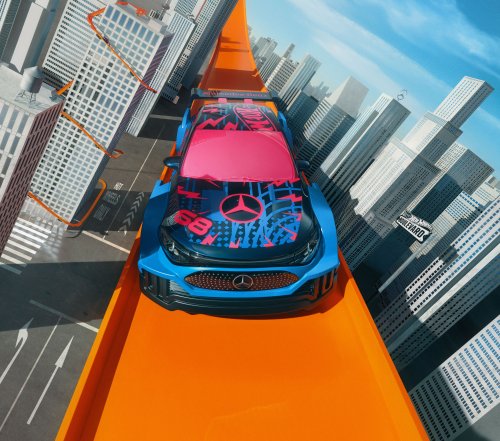 2025 Mercedes-Benz CLA EV turned into life-sized Hot Wheels car – 1:64 version of C178 on sale spring 2026