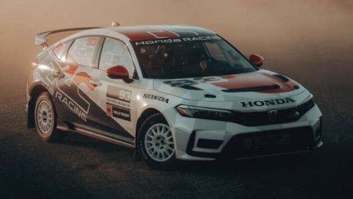 Honda Civic Type R HRC Rally XP – new FL5 rally car to be shown at US GP, piloted by F1’s Liam Lawson