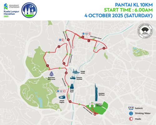 KL Standard Chartered Marathon 2025 – many roads in city centre, DUKE, AKLEH closed this weekend for run