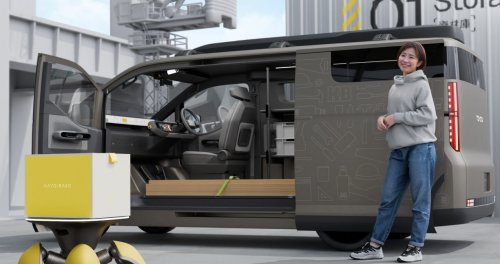 Toyota Hiace Concept previews next generation of commercial van with pillarless side, full-width display