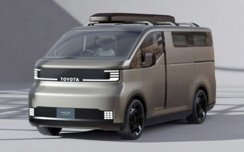 Toyota Hiace Concept previews next generation of commercial van with pillarless side, full-width display