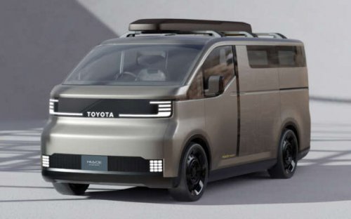 Toyota Hiace Concept previews next generation of commercial van with pillarless side, full-width display