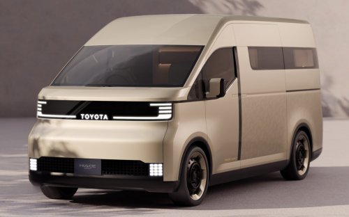 Toyota Hiace Concept previews next generation of commercial van with pillarless side, full-width display