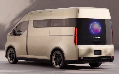 Toyota Hiace Concept previews next generation of commercial van with pillarless side, full-width display