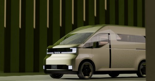 Toyota Hiace Concept previews next generation of commercial van with pillarless side, full-width display