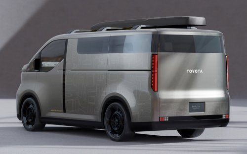 Toyota Hiace Concept previews next generation of commercial van with pillarless side, full-width display