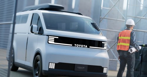 Toyota Hiace Concept previews next generation of commercial van with pillarless side, full-width display