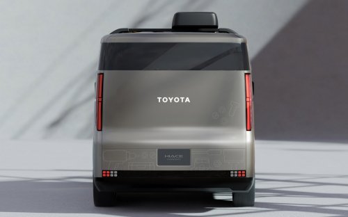 Toyota Hiace Concept previews next generation of commercial van with pillarless side, full-width display