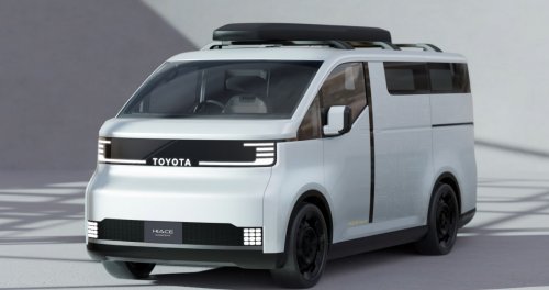 Toyota Hiace Concept previews next generation of commercial van with pillarless side, full-width display