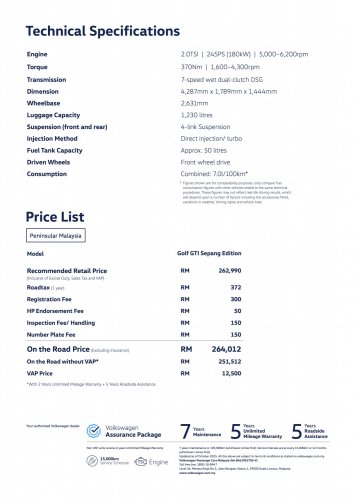 2025 Volkswagen Golf GTI Sepang Edition launched in Malaysia – RM264k OTR with VAP 7-year maintenance