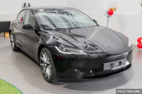 2026 Tesla Model 3 Long Range RWD in Malaysia – 750 km WLTP, indicator stalk, black badges, RM185k