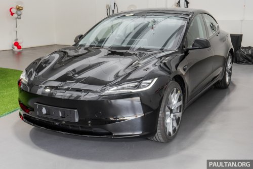 2026 Tesla Model 3 Long Range RWD in Malaysia – 750 km WLTP, indicator stalk, black badges, RM185k