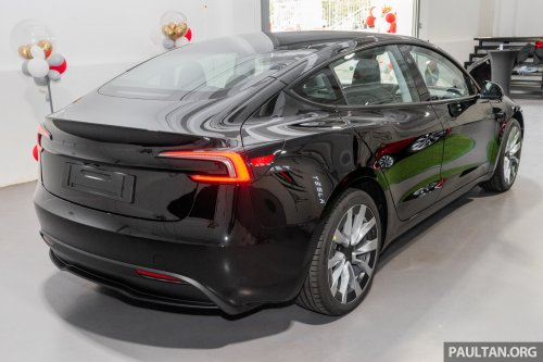2026 Tesla Model 3 Long Range RWD in Malaysia – 750 km WLTP, indicator stalk, black badges, RM185k