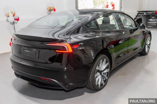 2026 Tesla Model 3 Long Range RWD in Malaysia – 750 km WLTP, indicator stalk, black badges, RM185k