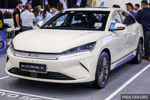 BYD Seal 6 EV in Ivory Gold at ACE 2025 – Premium only, same price at RM116,500; limited to 100 units