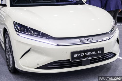 BYD Seal 6 EV in Ivory Gold at ACE 2025 – Premium only, same price at RM116,500; limited to 100 units