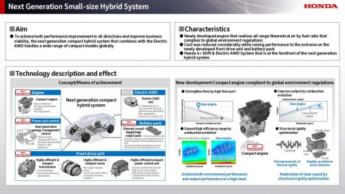Honda next-gen mid-size platform for Civic/CR-V and new mid-size e:HEV hybrid system sampled in Japan