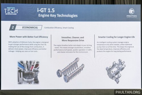 Proton i-GT engine – 54% local content for naturally aspirated version; 45% for turbocharged version