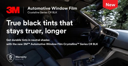 3M Automotive Window Film Crystalline Series CR BLK – deeper black, more heat rejection and durability