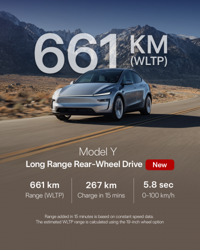 Tesla Model Y Long Range RWD now in Malaysia – 661km WLTP range, 0-100 in 5.6s, from RM216,450