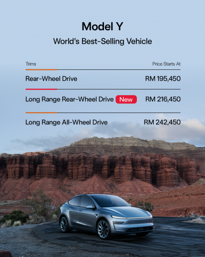 Tesla Model Y Long Range RWD now in Malaysia – 661km WLTP range, 0-100 in 5.6s, from RM216,450