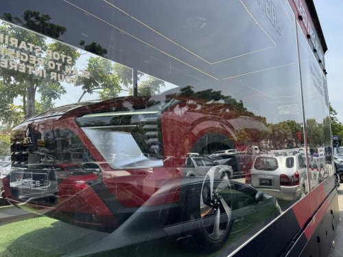 Mitsubishi Xforce spotted again in Malaysia on the back of a roving truck – nationwide tour until March 15