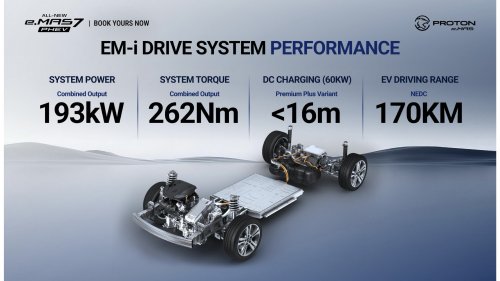 Proton eMas 7 PHEV open for booking – 3 variants, 2 battery choices, up to 996 km WLTP, RM110k-130k est